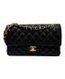 CHANEL（シャネル）の古着「マトラッセ25/Wフラップチェーンショルダーバッグ」｜ブラック