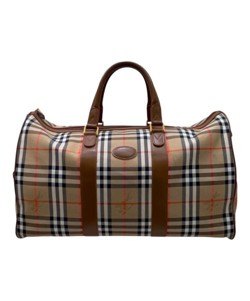 BURBERRY（バーバリー）BURBERRY (バーバリー) ノヴァチェックボストンバッグ ベージュの古着・服飾アイテム