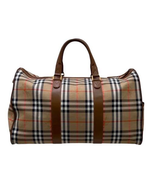 BURBERRY（バーバリー）BURBERRY (バーバリー) ノヴァチェックボストンバッグ ベージュの古着・服飾アイテム