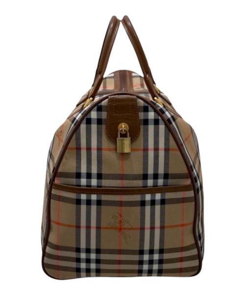 BURBERRY（バーバリー）BURBERRY (バーバリー) ノヴァチェックボストンバッグ ベージュの古着・服飾アイテム