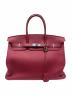 HERMES（エルメス）の古着「Birkin 35 バーキン 35/トゴ/	ルージュ グルナディーヌ/シルバー金具/T刻印/2015年製」｜ルージュ グルナディーヌ