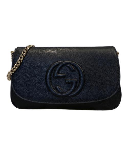 GUCCI（グッチ）GUCCI (グッチ) ソーホーショルダーバッグ ブラックの古着・服飾アイテム