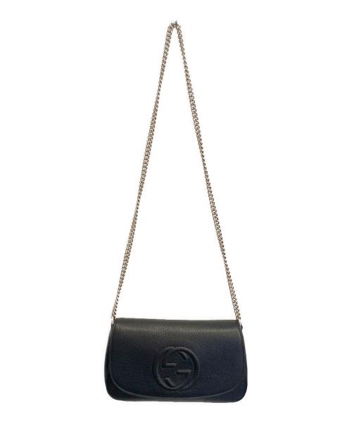 GUCCI（グッチ）GUCCI (グッチ) ソーホーショルダーバッグ ブラックの古着・服飾アイテム