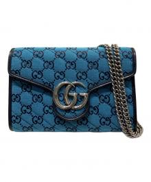 GUCCI（グッチ）の古着「GGマーモントショルダーウォレット」｜スカイブルー