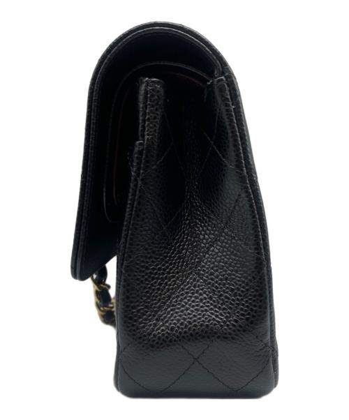 CHANEL（シャネル）CHANEL (シャネル) Matelassé 25 Double Flap Chain Shoulder Bag/マトラッセ25 Wフラップチェーンショルダーバッグ ブラックの古着・服飾アイテム