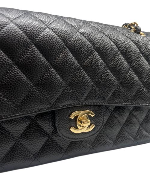 CHANEL（シャネル）CHANEL (シャネル) Matelassé 25 Double Flap Chain Shoulder Bag/マトラッセ25 Wフラップチェーンショルダーバッグ ブラックの古着・服飾アイテム