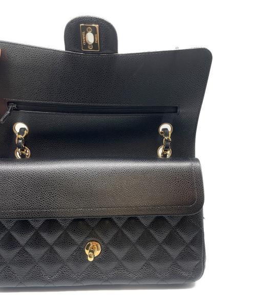 CHANEL（シャネル）CHANEL (シャネル) Matelassé 25 Double Flap Chain Shoulder Bag/マトラッセ25 Wフラップチェーンショルダーバッグ ブラックの古着・服飾アイテム