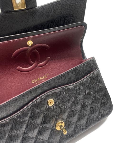 CHANEL（シャネル）CHANEL (シャネル) Matelassé 25 Double Flap Chain Shoulder Bag/マトラッセ25 Wフラップチェーンショルダーバッグ ブラックの古着・服飾アイテム
