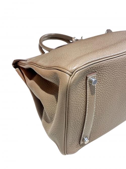 HERMES（エルメス）HERMES (エルメス) Birkin 35　バーキン35/トゴ/エトゥープ/ □P刻印：2012年製造/シルバー金具 エトゥープ×シルバー金具 サイズ:35の古着・服飾アイテム