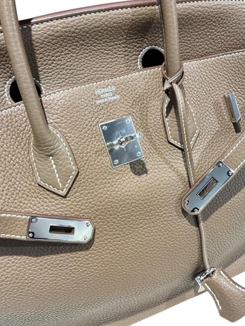 HERMES（エルメス）HERMES (エルメス) Birkin 35　バーキン35/トゴ/エトゥープ/ □P刻印：2012年製造/シルバー金具 エトゥープ×シルバー金具 サイズ:35の古着・服飾アイテム