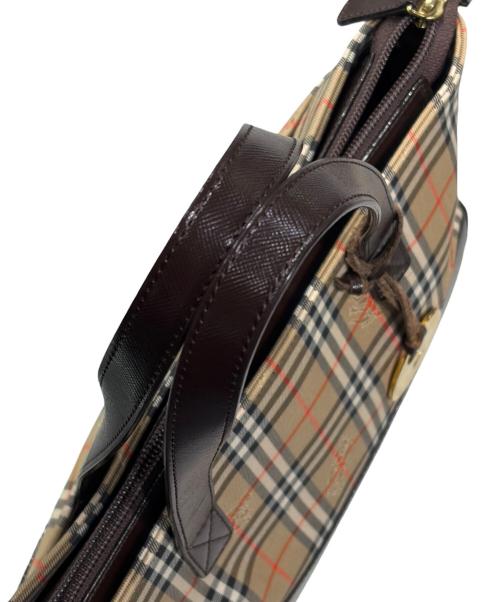 BURBERRY（バーバリー）BURBERRY (バーバリー) ノヴァチェックミニトート ブラウン×ベージュの古着・服飾アイテム