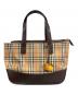 BURBERRY（バーバリー）の古着「ノヴァチェックミニトート」｜ブラウン×ベージュ