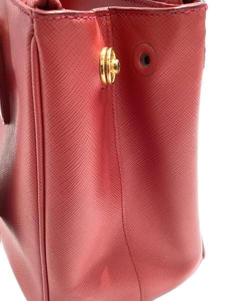 PRADA（プラダ）PRADA (プラダ) ガレリアサフィアーノハンドバッグ レッド サイズ:-の古着・服飾アイテム