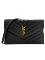 Saint Laurent Parisサンローランパリ）の古着「チェーンショルダーバッグ」｜ブラック