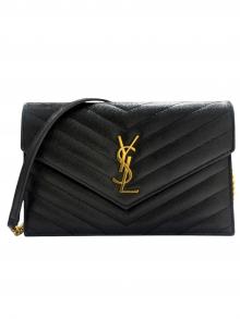 Saint Laurent Paris（サンローランパリ）の古着「チェーンショルダーバッグ」｜ブラック