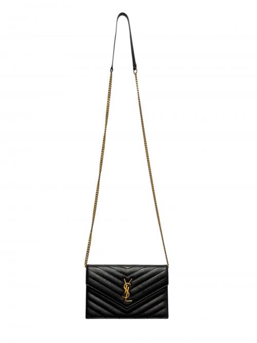 Saint Laurent Paris（サンローランパリ）Saint Laurent Paris (サンローランパリ) チェーンショルダーバッグ ブラックの古着・服飾アイテム