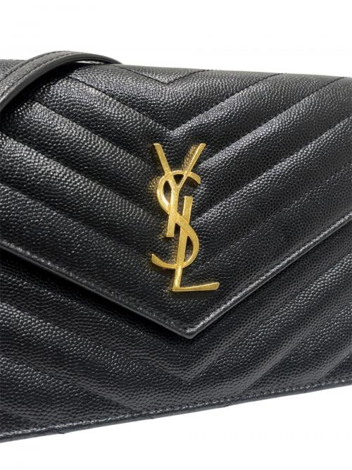 Saint Laurent Paris（サンローランパリ）Saint Laurent Paris (サンローランパリ) チェーンショルダーバッグ ブラックの古着・服飾アイテム