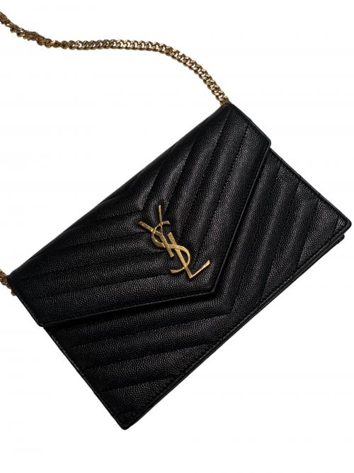 Saint Laurent Paris（サンローランパリ）Saint Laurent Paris (サンローランパリ) チェーンショルダーバッグ ブラックの古着・服飾アイテム