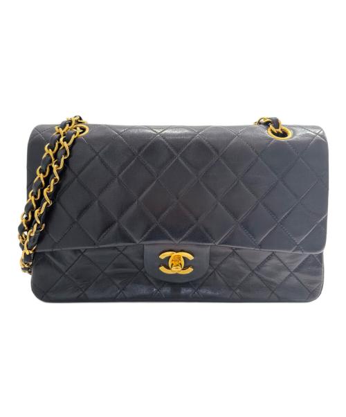 CHANEL（シャネル）CHANEL (シャネル) マトラッセ25/Wフラップチェーンショルダーバッグ ブラック サイズ:25の古着・服飾アイテム