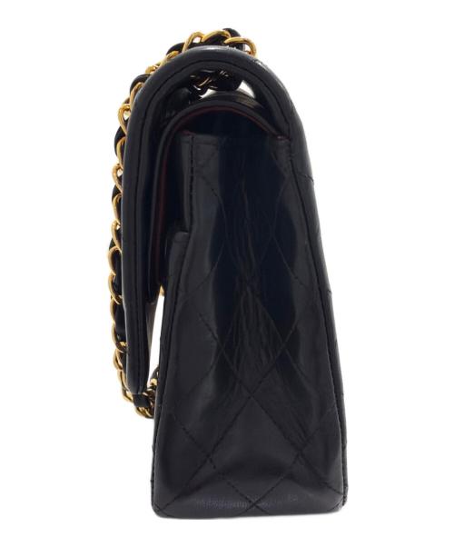 CHANEL（シャネル）CHANEL (シャネル) マトラッセ25/Wフラップチェーンショルダーバッグ ブラック サイズ:25の古着・服飾アイテム