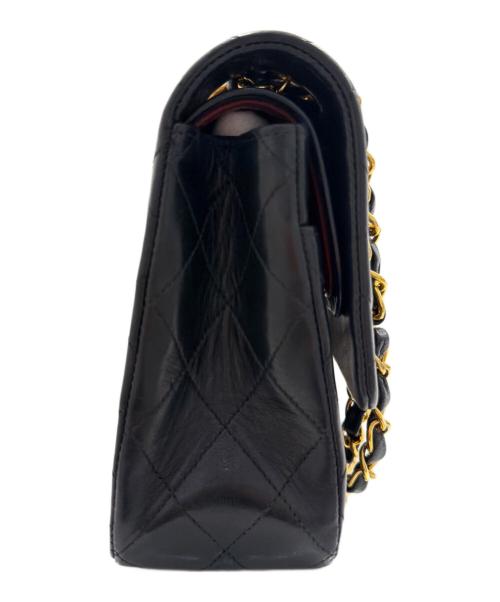 CHANEL（シャネル）CHANEL (シャネル) マトラッセ25/Wフラップチェーンショルダーバッグ ブラック サイズ:25の古着・服飾アイテム