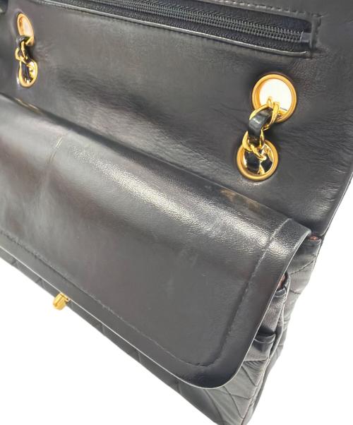 CHANEL（シャネル）CHANEL (シャネル) マトラッセ25/Wフラップチェーンショルダーバッグ ブラック サイズ:25の古着・服飾アイテム