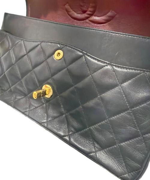 CHANEL（シャネル）CHANEL (シャネル) マトラッセ25/Wフラップチェーンショルダーバッグ ブラック サイズ:25の古着・服飾アイテム