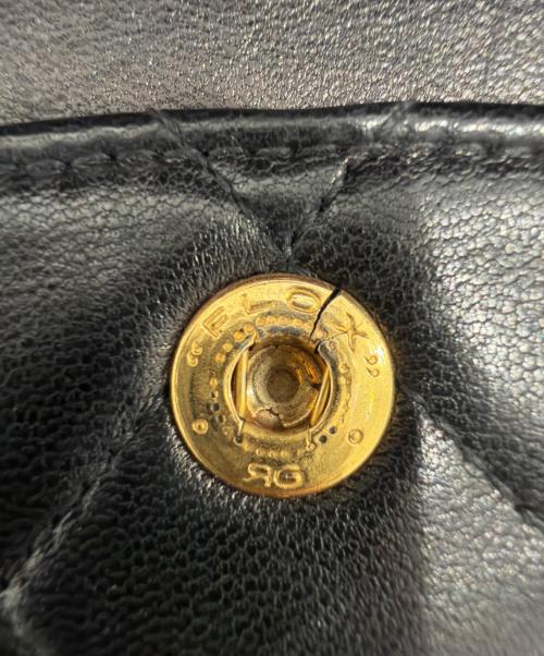 CHANEL（シャネル）CHANEL (シャネル) マトラッセ25/Wフラップチェーンショルダーバッグ ブラック サイズ:25の古着・服飾アイテム