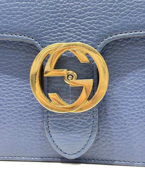 GUCCI（グッチ）GUCCI (グッチ) インターロッキングショルダーバッグ ブルー サイズ:-の古着・服飾アイテム