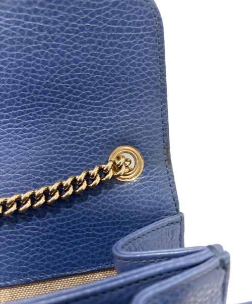 GUCCI（グッチ）GUCCI (グッチ) インターロッキングショルダーバッグ ブルー サイズ:-の古着・服飾アイテム
