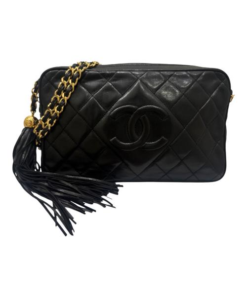 CHANEL（シャネル）CHANEL (シャネル) タッセルチェーンショルダーバッグ ブラックの古着・服飾アイテム