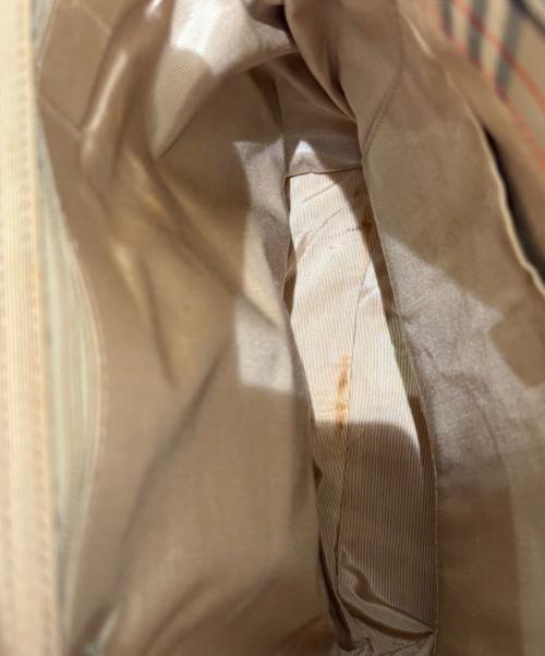 BURBERRY（バーバリー）BURBERRY (バーバリー) ノヴァチェックトートバッグ ベージュ×レッドの古着・服飾アイテム