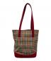 BURBERRY (バーバリー) ノヴァチェックトートバッグ ベージュ×レッド：48000円
