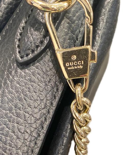 GUCCI（グッチ）GUCCI (グッチ) GUCCI インターロッキングG チェーンショルダーバッグ  ブラックの古着・服飾アイテム