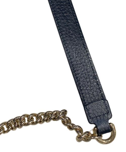 GUCCI（グッチ）GUCCI (グッチ) GUCCI インターロッキングG チェーンショルダーバッグ  ブラックの古着・服飾アイテム