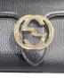 中古・古着 GUCCI (グッチ) GUCCI インターロッキングG チェーンショルダーバッグ  ブラック：150000円