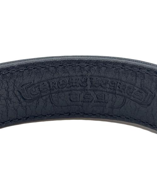 CHROME HEARTS（クロムハーツ）CHROME HEARTS (クロムハーツ) 3ボタン2スナップブレスレット/クロスボタン/レザーバングル ブラックの古着・服飾アイテム