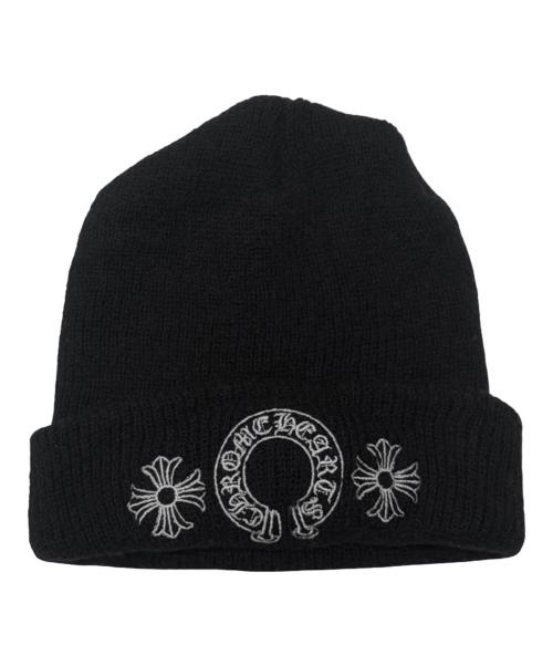 CHROME HEARTS（クロムハーツ）CHROME HEARTS (クロムハーツ) CHプラス ホースシューロゴ ビーニー ブラック サイズ:OSの古着・服飾アイテム