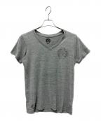 CHROME HEARTSクロムハーツ）の古着「VネックTシャツ」｜グレー