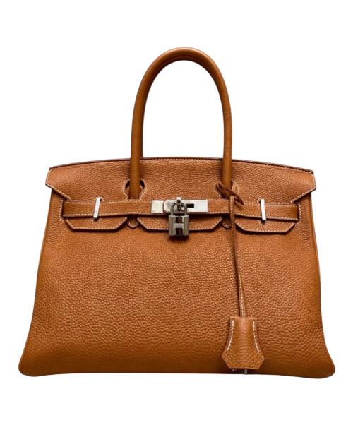 HERMES（エルメス）HERMES (エルメス) Birkin 30/バーキン30/シルバー金具/トゴ/ゴールド/□P刻印2012年製 ゴールド×シルバー金具 サイズ:30の古着・服飾アイテム