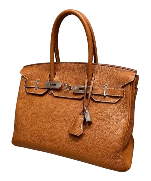 HERMES（エルメス）HERMES (エルメス) Birkin 30/バーキン30/シルバー金具/トゴ/ゴールド/□P刻印2012年製 ゴールド×シルバー金具 サイズ:30の古着・服飾アイテム