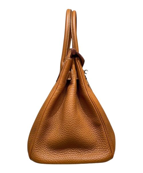 HERMES（エルメス）HERMES (エルメス) Birkin 30/バーキン30/シルバー金具/トゴ/ゴールド/□P刻印2012年製 ゴールド×シルバー金具 サイズ:30の古着・服飾アイテム