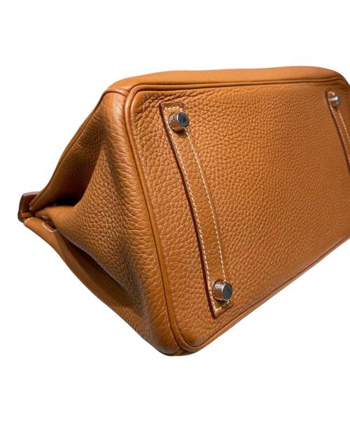 HERMES（エルメス）HERMES (エルメス) Birkin 30/バーキン30/シルバー金具/トゴ/ゴールド/□P刻印2012年製 ゴールド×シルバー金具 サイズ:30の古着・服飾アイテム