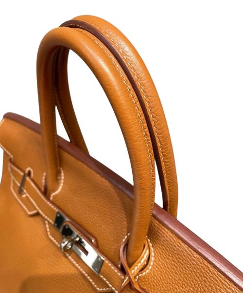 HERMES（エルメス）HERMES (エルメス) Birkin 30/バーキン30/シルバー金具/トゴ/ゴールド/□P刻印2012年製 ゴールド×シルバー金具 サイズ:30の古着・服飾アイテム