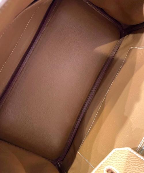 HERMES（エルメス）HERMES (エルメス) Birkin 30/バーキン30/シルバー金具/トゴ/ゴールド/□P刻印2012年製 ゴールド×シルバー金具 サイズ:30の古着・服飾アイテム