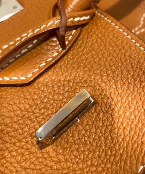 HERMES（エルメス）HERMES (エルメス) Birkin 30/バーキン30/シルバー金具/トゴ/ゴールド/□P刻印2012年製 ゴールド×シルバー金具 サイズ:30の古着・服飾アイテム