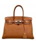 HERMES（エルメス）の古着「Birkin 30/バーキン30/シルバー金具/トゴ/ゴールド/□P刻印2012年製」｜ゴールド×シルバー金具