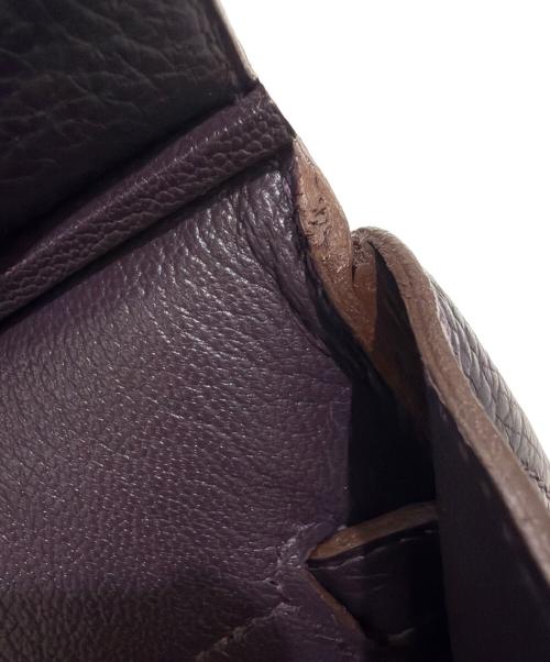 HERMES（エルメス）HERMES (エルメス) バーキン35/シルバー金具/トリヨンクレマンス/□R刻印/ブラック/ハンドバッグ パープル系 サイズ:35の古着・服飾アイテム
