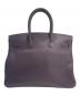 HERMES (エルメス) バーキン35/シルバー金具/トリヨンクレマンス/□R刻印/ブラック/ハンドバッグ パープル系 サイズ:35：2000000円