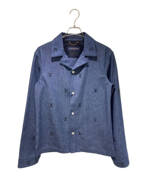 LOUIS VUITTON（ルイ ヴィトン）LOUIS VUITTON (ルイ ヴィトン) LV Embellished Denim Shirt/LVエンベリッシュドデニムシャツ/RM251MM RBA HSS05W インディゴ サイズ:Sの古着・服飾アイテム